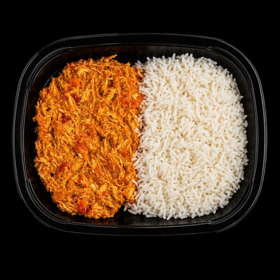 Butter chicken with brown rice