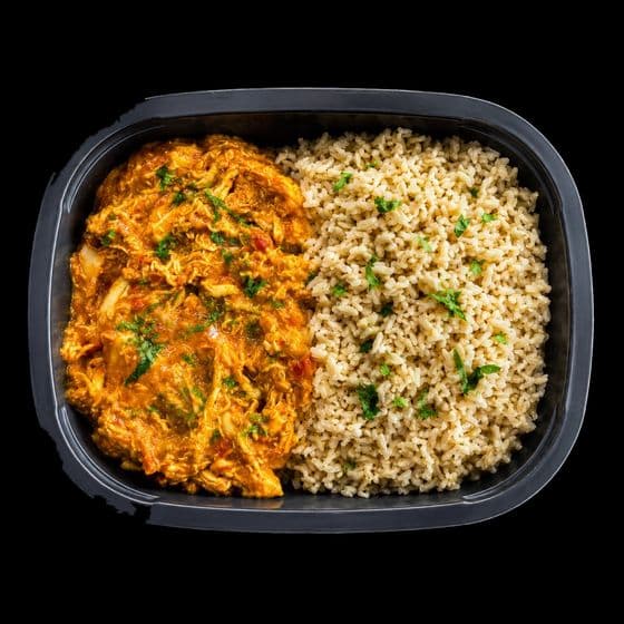 Butter chicken with brown rice